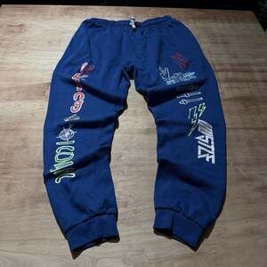 Blackjack Blue Graphic Print Jogger Sweatpants Size L